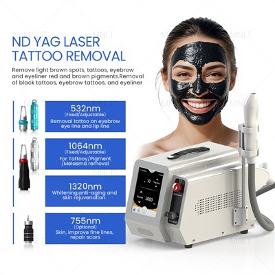 ND YAG tätoveeringute eemaldamise masin laseriga